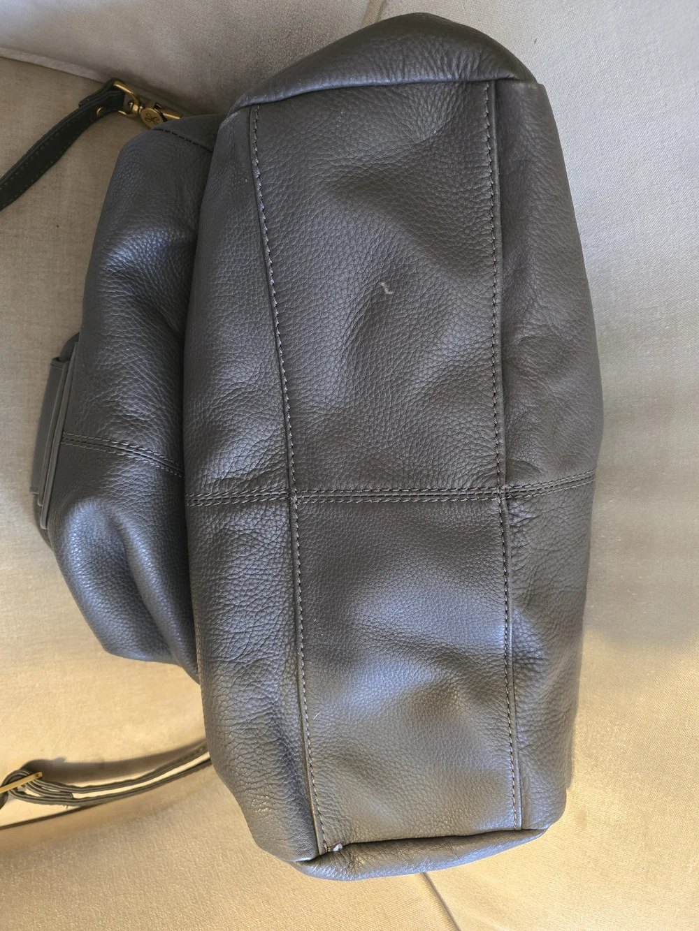 HOBO Sheila Large Leather Hobo Bag – Gray – Genuine Leather – Excellent Conditio